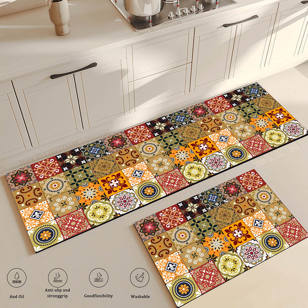 Flower Long Large Kitchen Mat  - огляд і ціна Maranta Prayer Plant