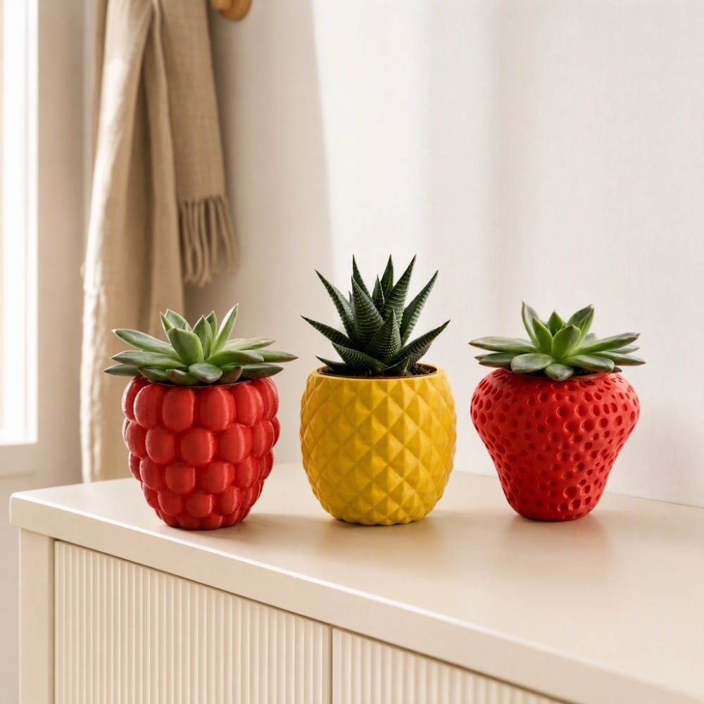 Plastic Fruit Flower Pot 3D Pr - огляд і ціна Echeveria Succulent
