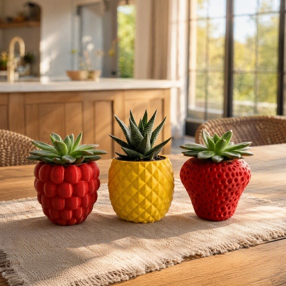 Plastic Fruit Flower Pot 3D Pr - огляд і ціна Echeveria Succulent