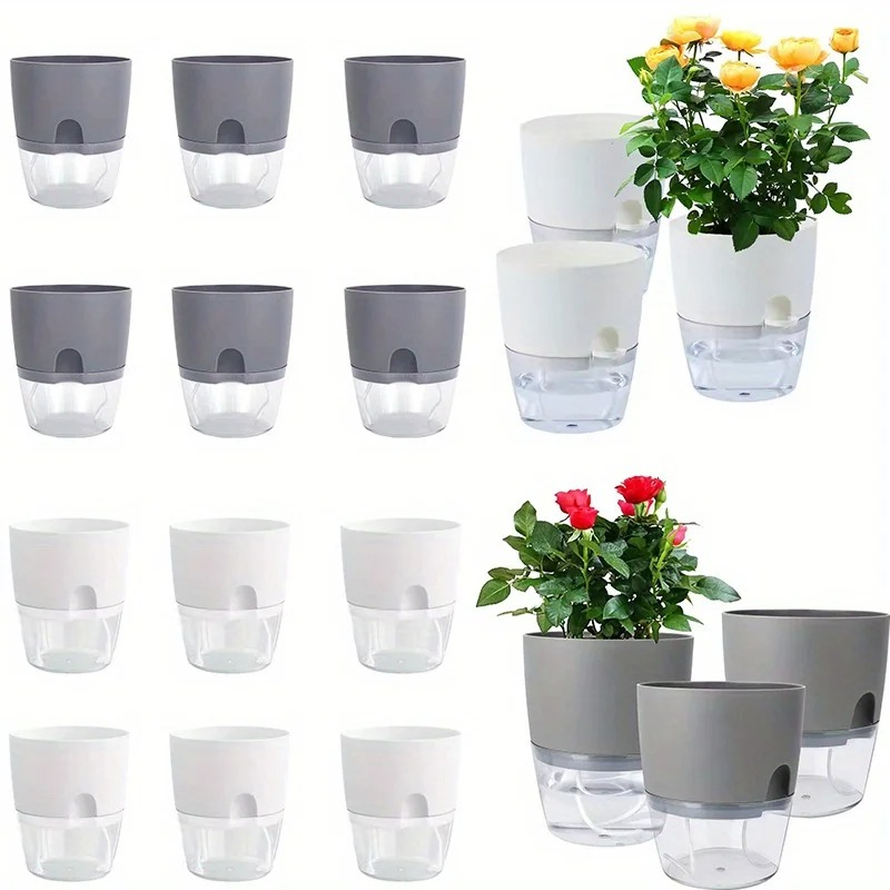 10/5Pcs Self Watering Plastic  - огляд і ціна Aloe Vera Pot