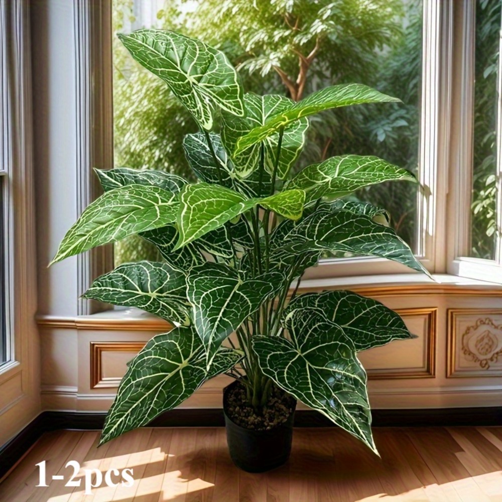 1PC 24 Leaves Artificial Green - огляд і ціна Monstera Adansonii