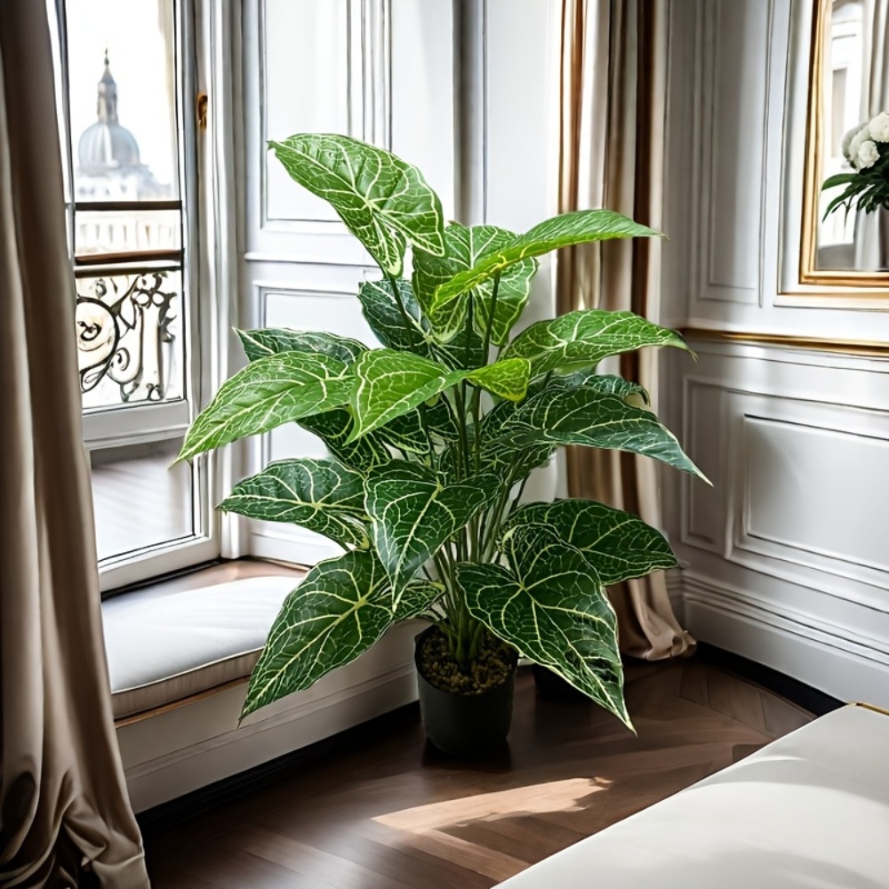 1PC 24 Leaves Artificial Green - огляд і ціна Monstera Adansonii